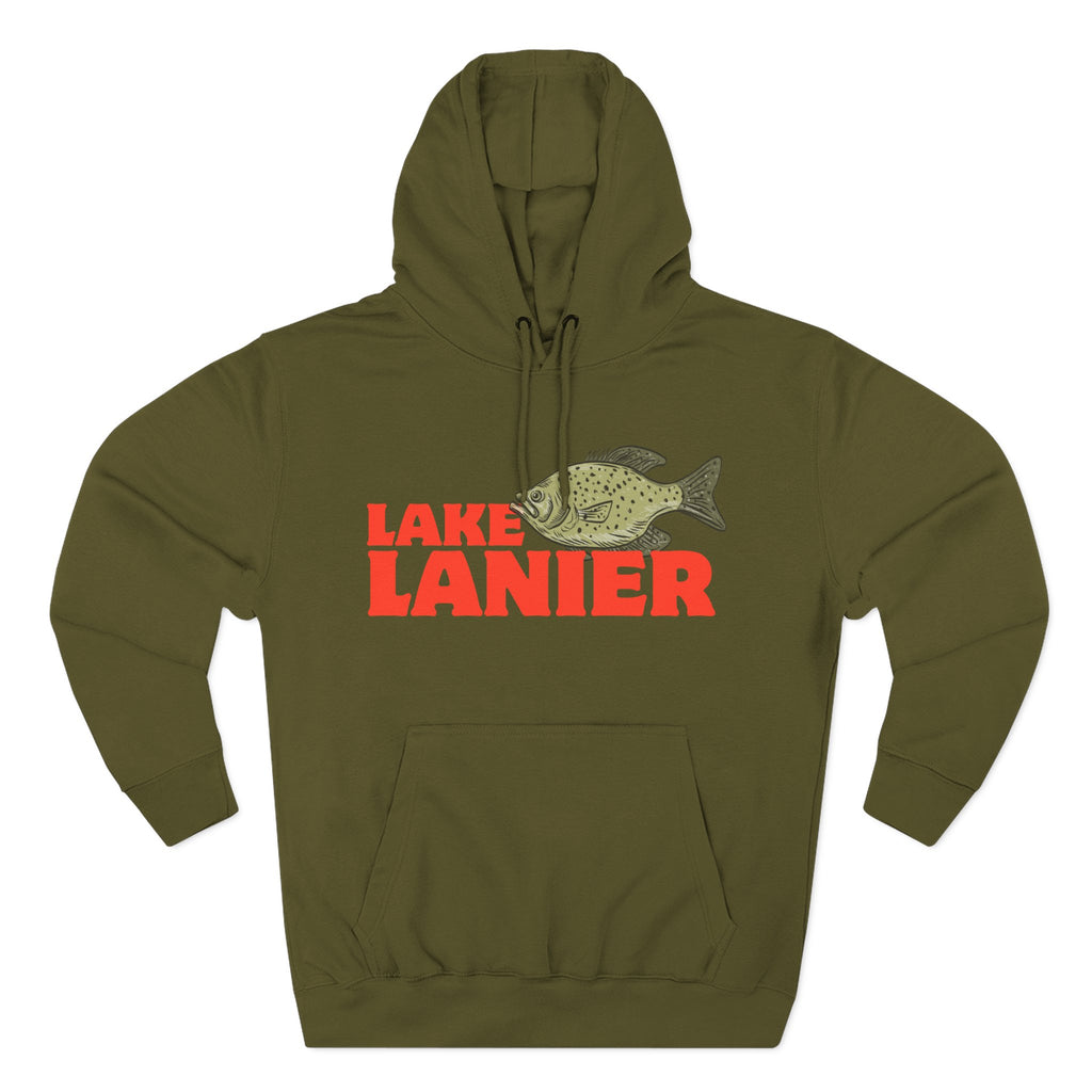 Lake Lanier Fleece Hoodie, Cozy Fishing Sweatshirt, Outdoor Adventure Wear, Unique Gift for Lake Lovers, Perfect for Fall and Winter