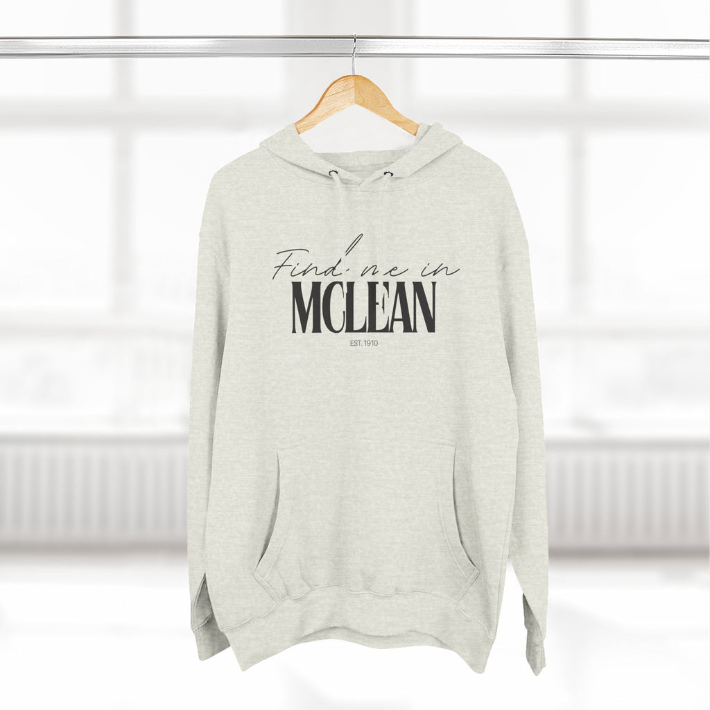 McLean Stylish Three-Panel Fleece Hoodie for Everyday Comfort, Personalized Gift, Casual Wear, Unisex Hoodie, Cozy Fashion