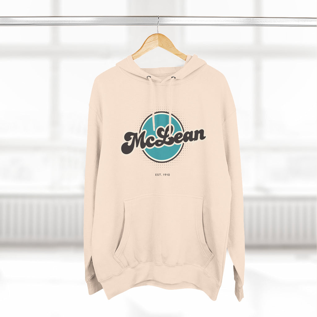 McLean Retro Vibe Hoodie for Casual Days, Streetwear, Unisex Gift, Cozy Layering Apparel