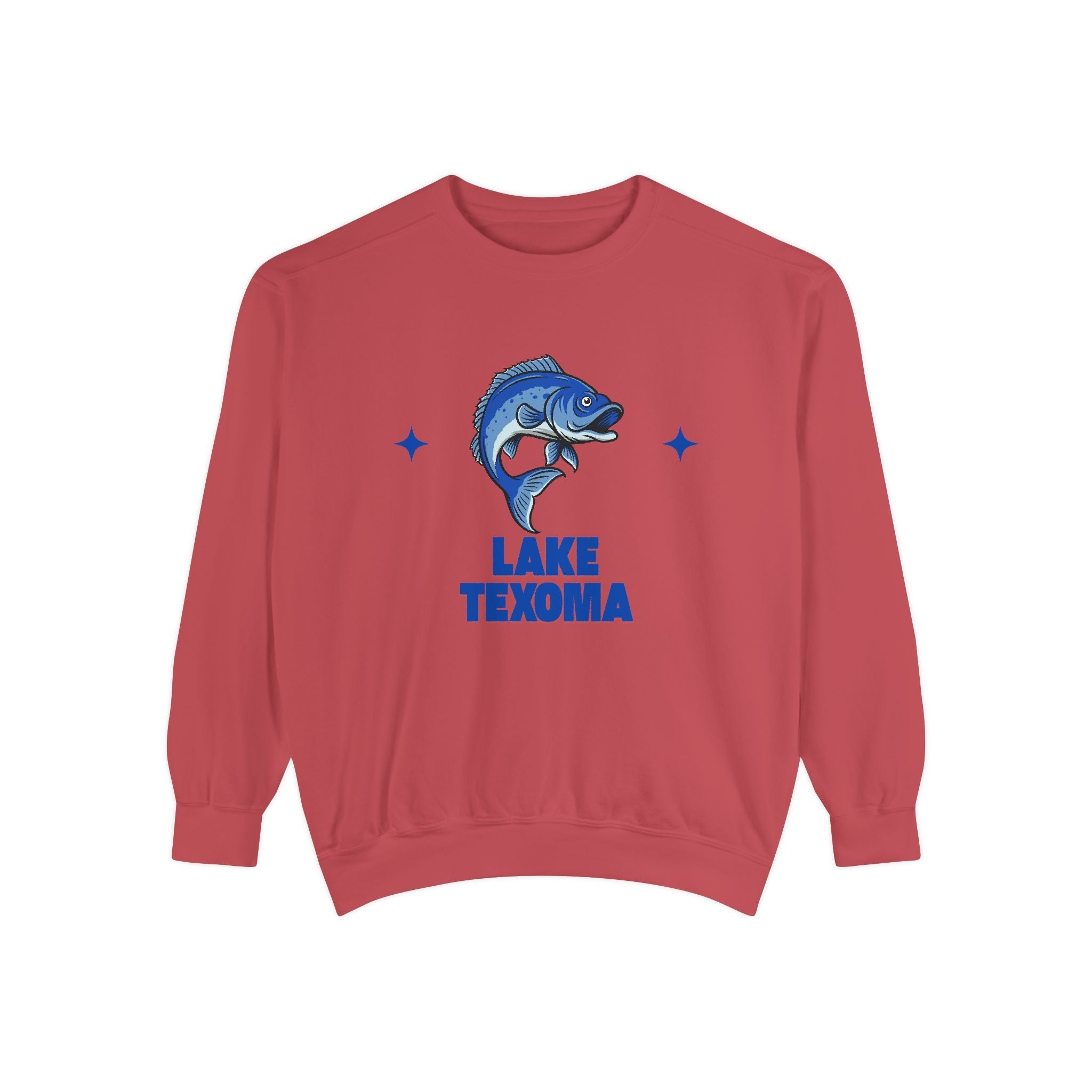 Lake Texoma Fish Design Unisex Sweatshirt | Cozy Fishing Apparel, Casual Wear, Gift for Anglers, Lake Day Outfit, Nature Lovers Sweatshirt