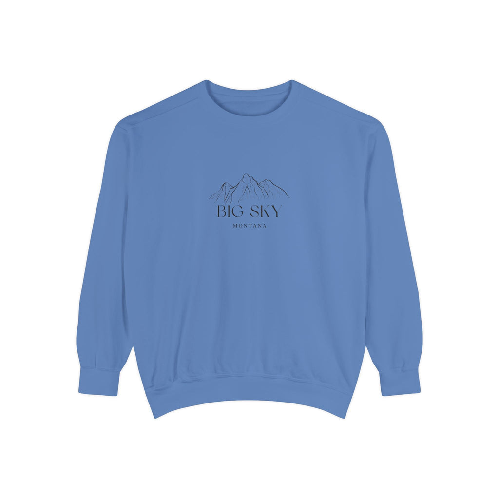 Big Sky Vibes Unisex Sweatshirt | Garment-Dyed Comfort, Perfect for Casual Outings, Travel, Gifts, Autumn Days