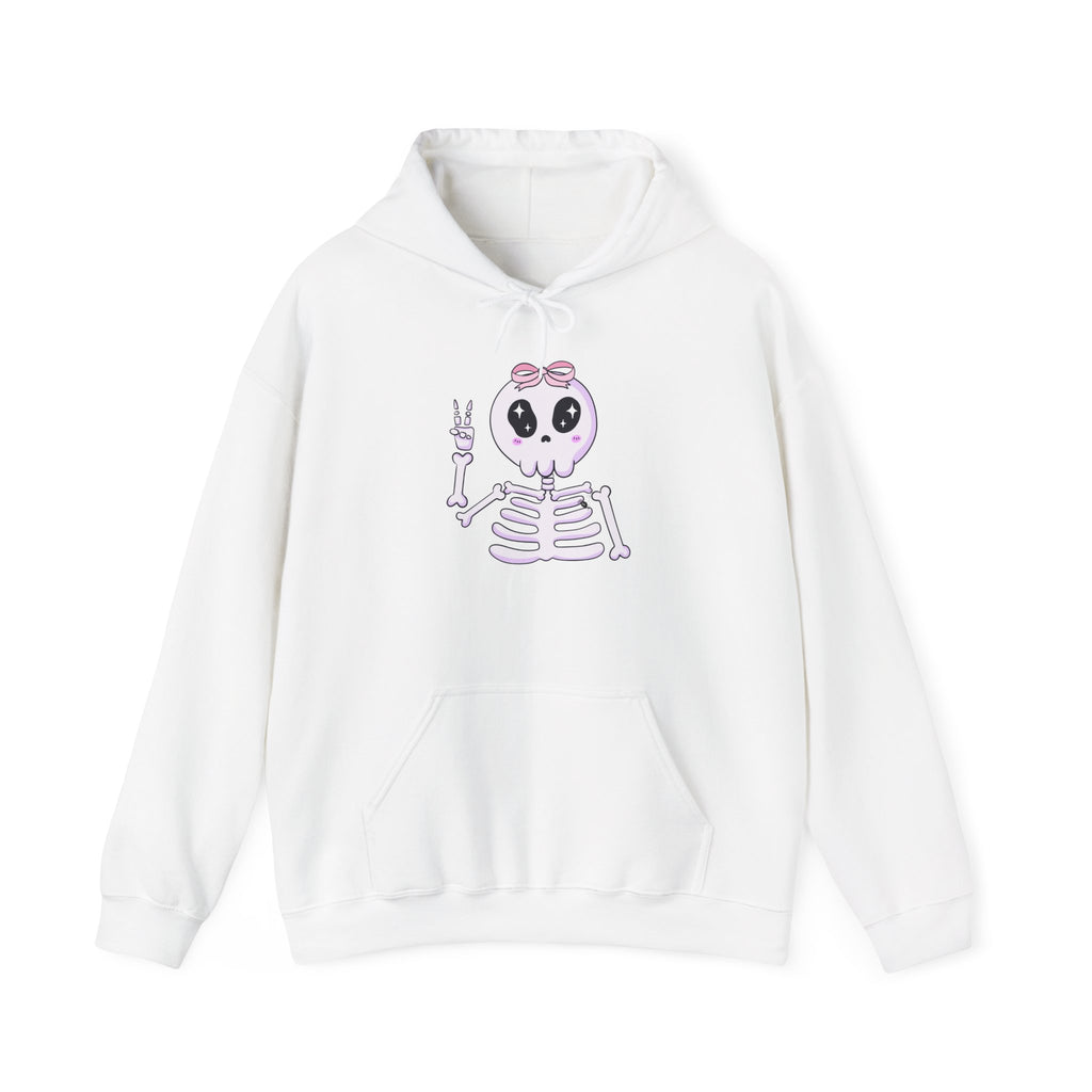 Cute Skeleton Graphic Hoodie for Halloween, Cozy Sweatshirt for Fall, Fun Gift for Halloween Lovers, Edgy Autumn Apparel, Unisex