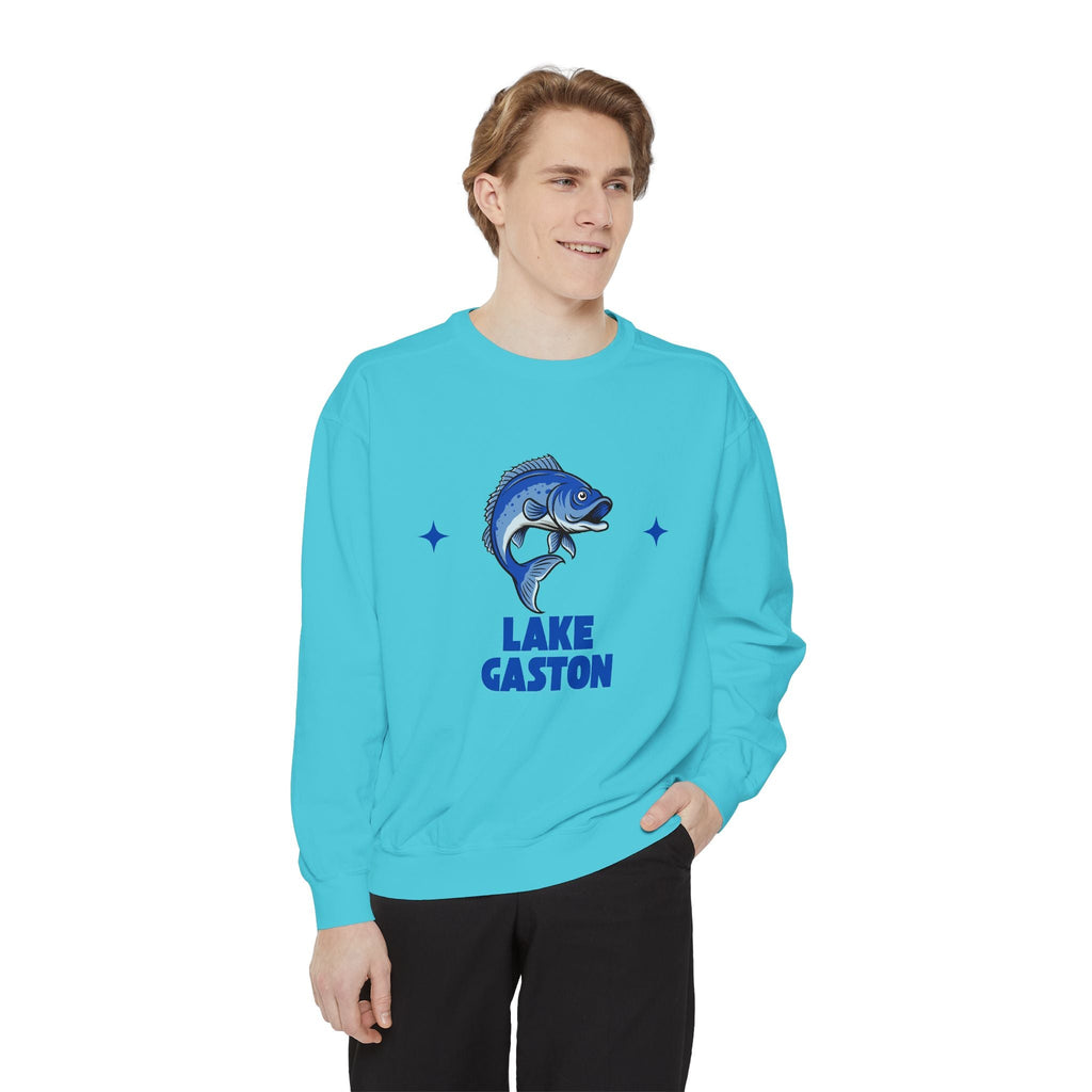 Lake Gaston Fish Design Unisex Sweatshirt | Cozy Fishing Apparel, Casual Wear, Gift for Anglers, Lake Day Outfit, Nature Lovers Sweatshirt