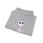 Cute Skeleton Graphic Hoodie for Halloween, Cozy Sweatshirt for Fall, Fun Gift for Halloween Lovers, Edgy Autumn Apparel, Unisex