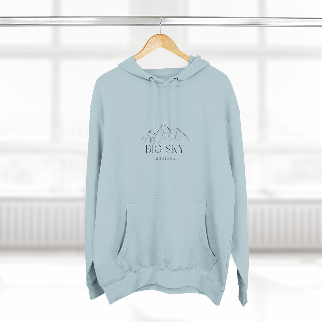 Big Sky Inspired Fleece Hoodie, Casual Wear, Relaxation, Gift for Autumn Lovers, Travel Essential
