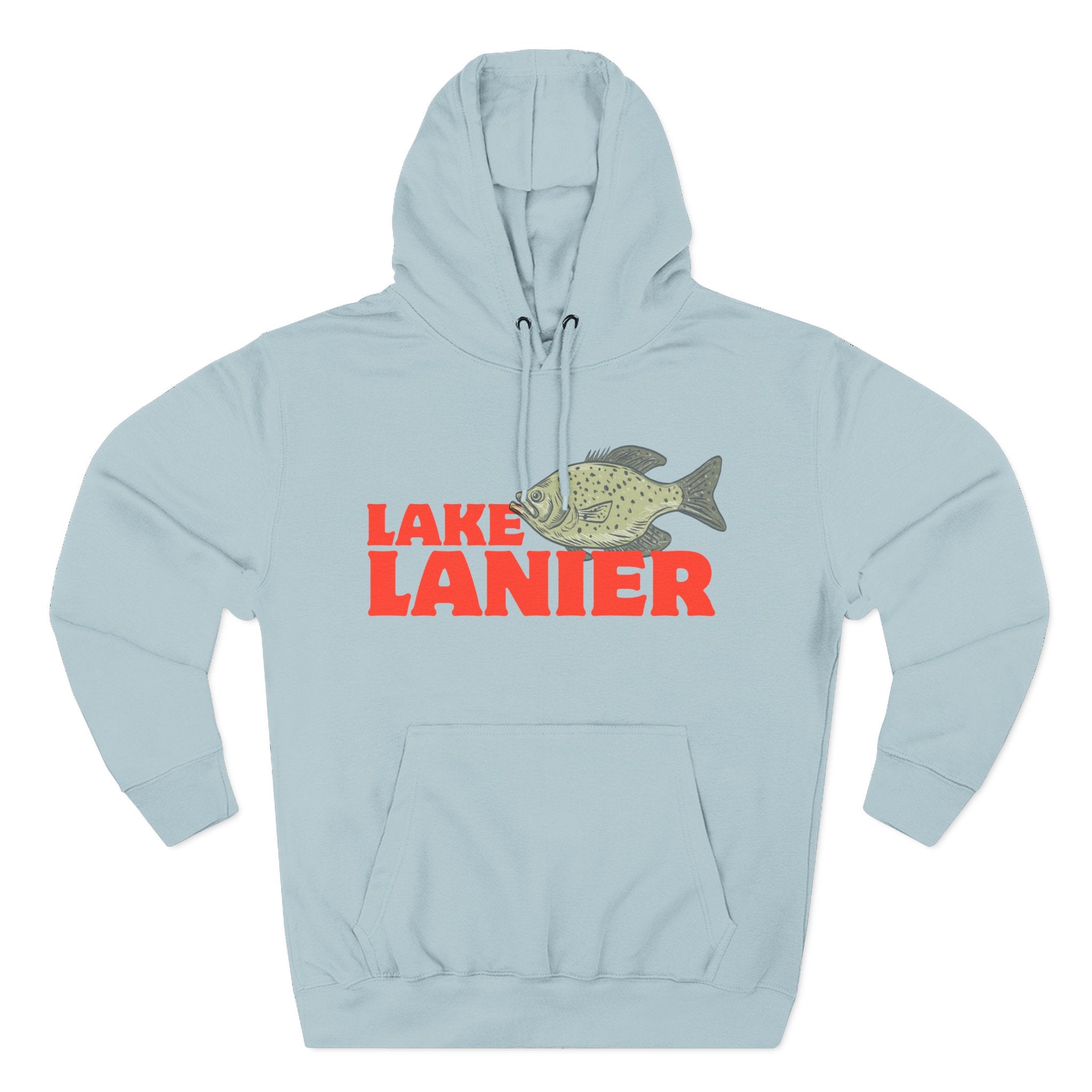Lake Lanier Fleece Hoodie, Cozy Fishing Sweatshirt, Outdoor Adventure Wear, Unique Gift for Lake Lovers, Perfect for Fall and Winter