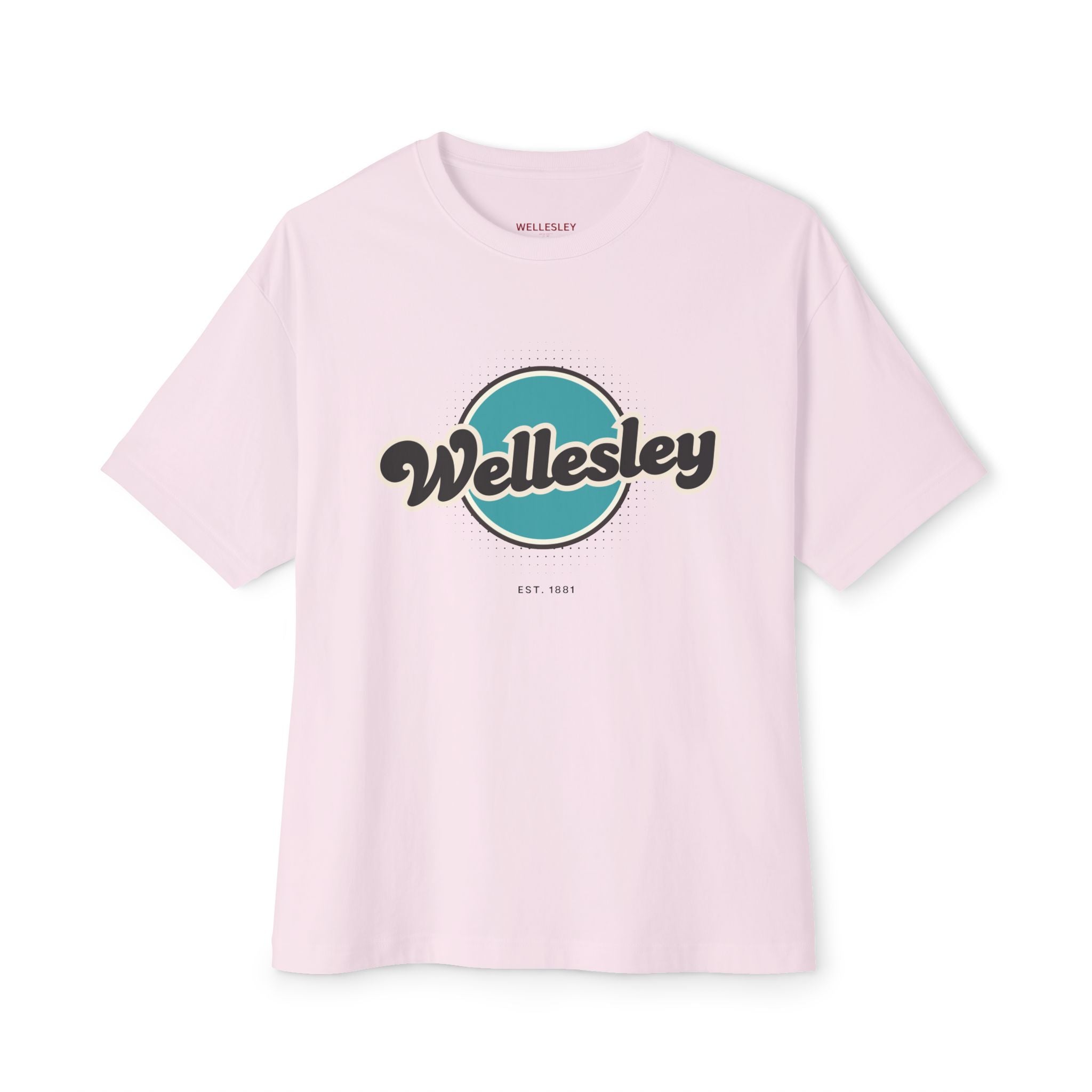 Wellesley Retro Oversized Tee, Unisex T-Shirt, Casual Fashion Top, Vintage Graphic Shirt, Perfect Gift for Any Occasion