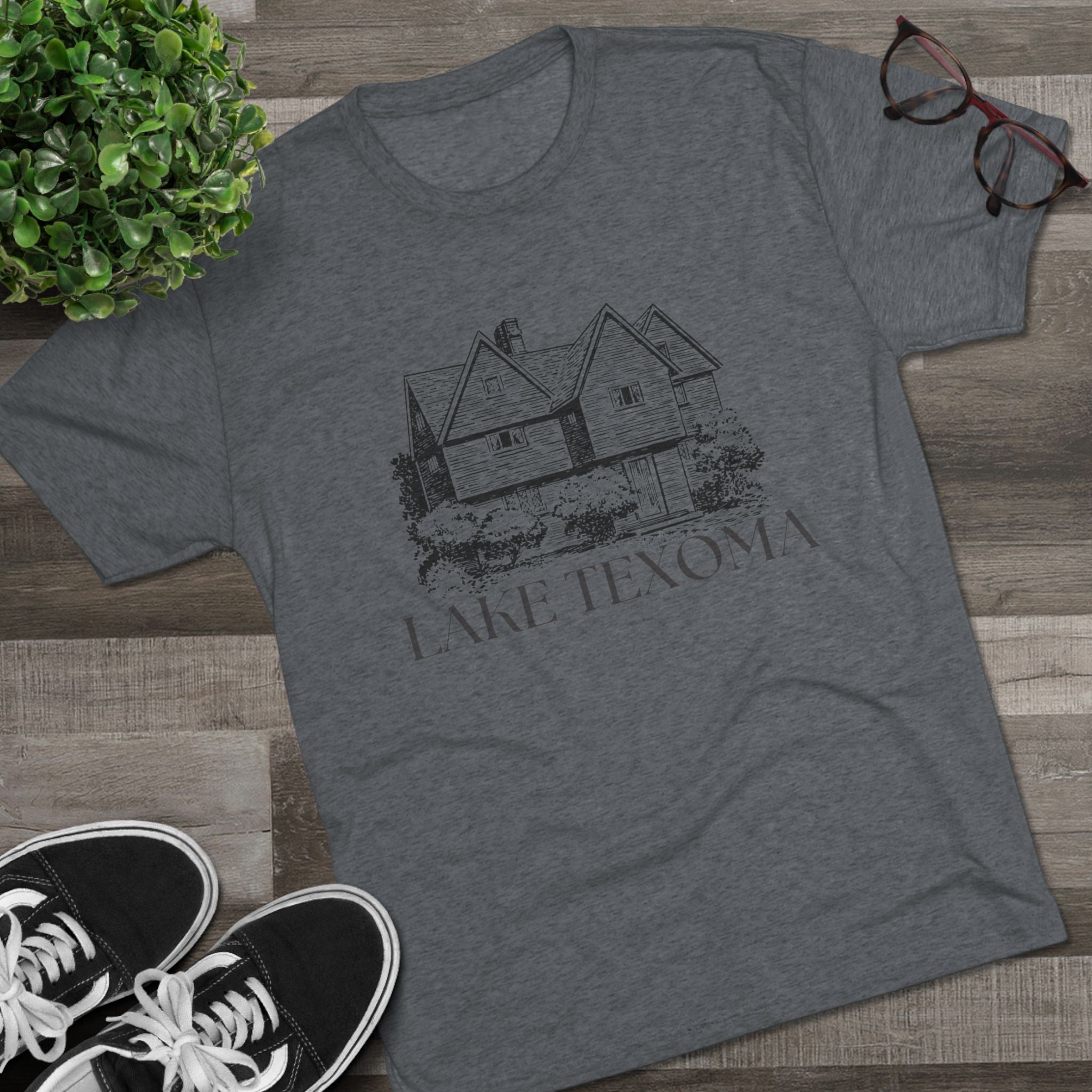 Lake Texoma Unisex Tri-Blend Crew Tee, Casual T-Shirt, Summer Apparel, Lake House Shirt, Gift for Friends, Travel Tee