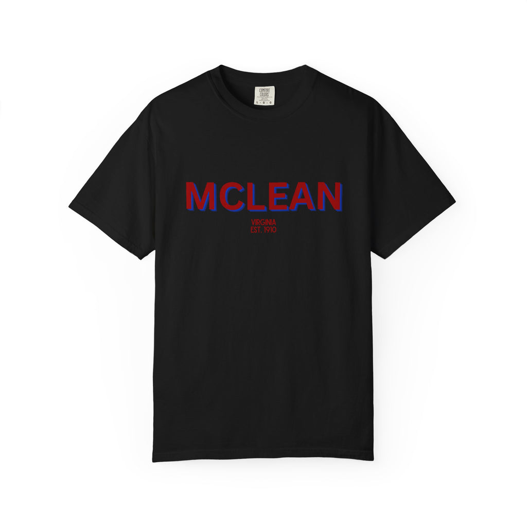 McLean Garment-Dyed Unisex T-Shirt, Casual Tee, Vintage Style Shirt, Everyday Wear, Birthday Gift, Unique Apparel