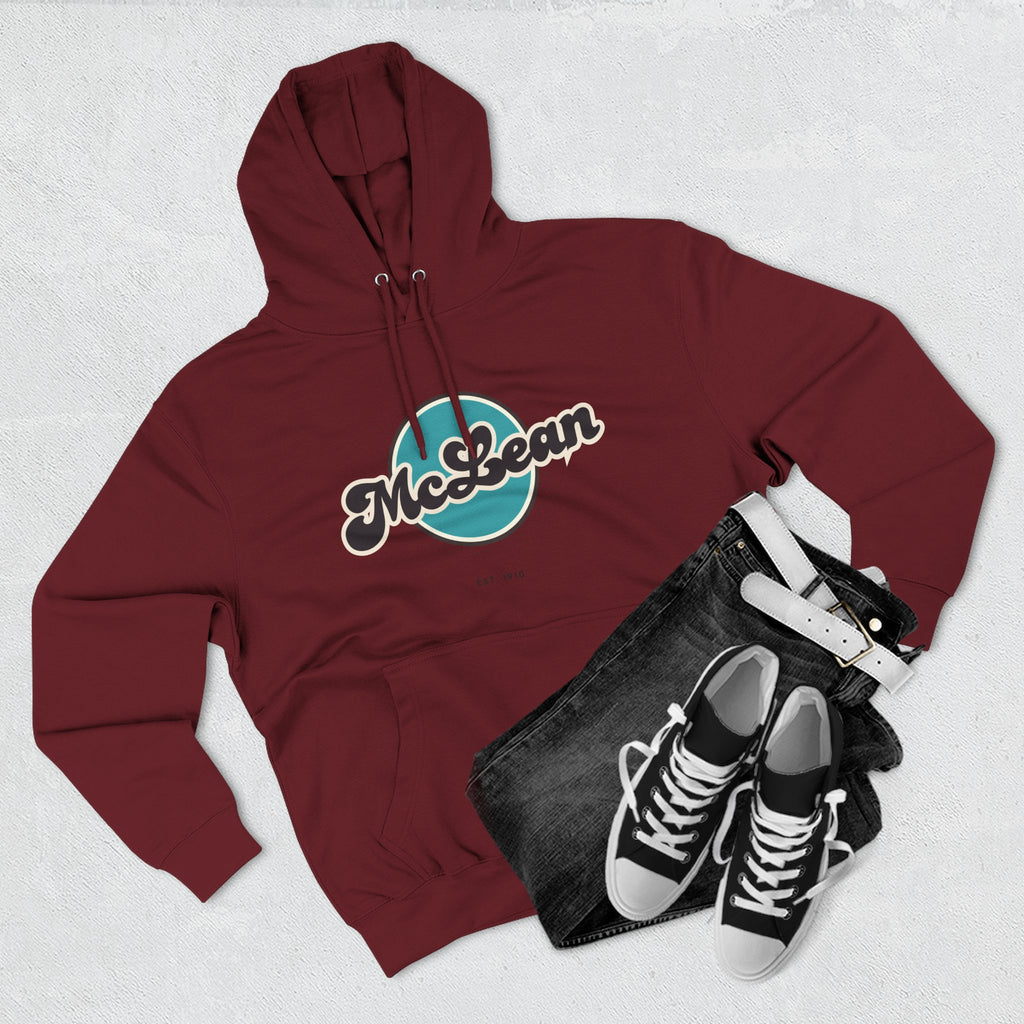 McLean Retro Vibe Hoodie for Casual Days, Streetwear, Unisex Gift, Cozy Layering Apparel