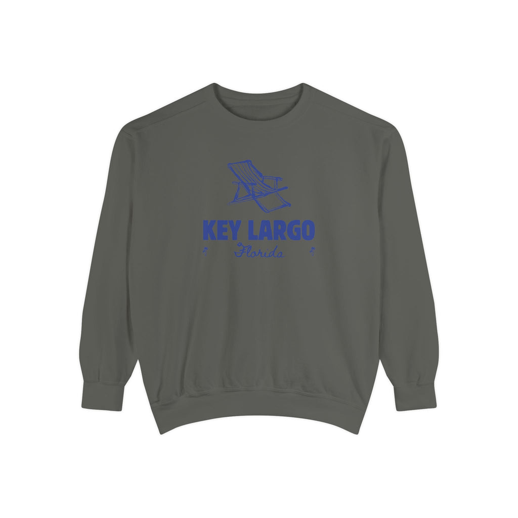 Key Largo Vibes Unisex Sweatshirt | Garment-Dyed Comfort, Perfect for Casual Outings, Travel, Gifts, Autumn Days