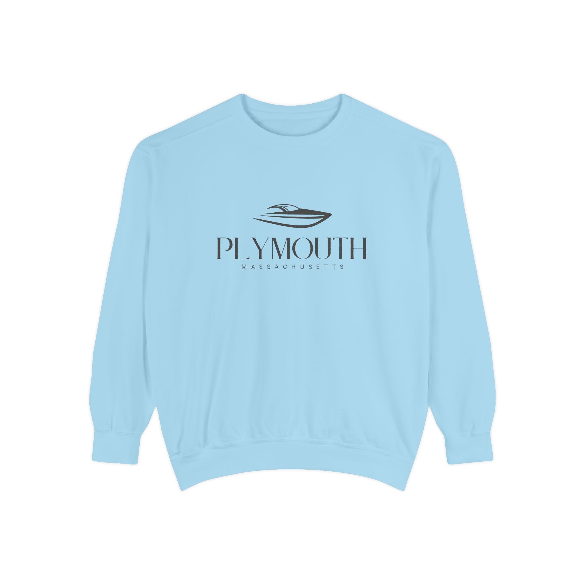 Plymouth Chill Vibes Sweatshirt - Unisex Garment-Dyed Style, Perfect for Lounging