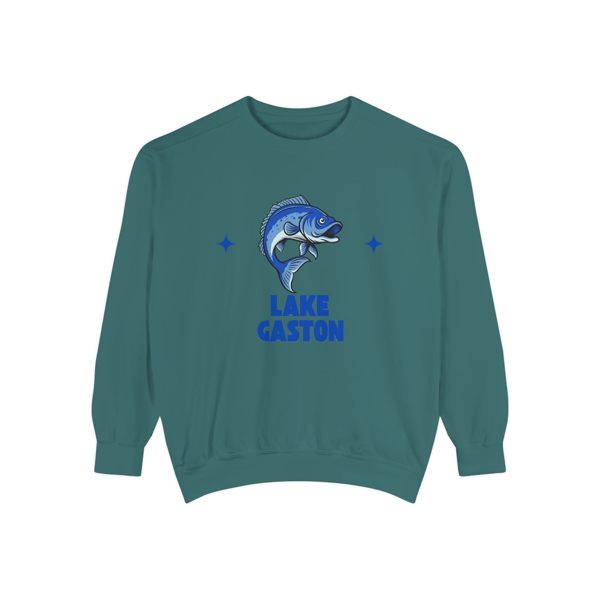 Lake Gaston Fish Design Unisex Sweatshirt | Cozy Fishing Apparel, Casual Wear, Gift for Anglers, Lake Day Outfit, Nature Lovers Sweatshirt