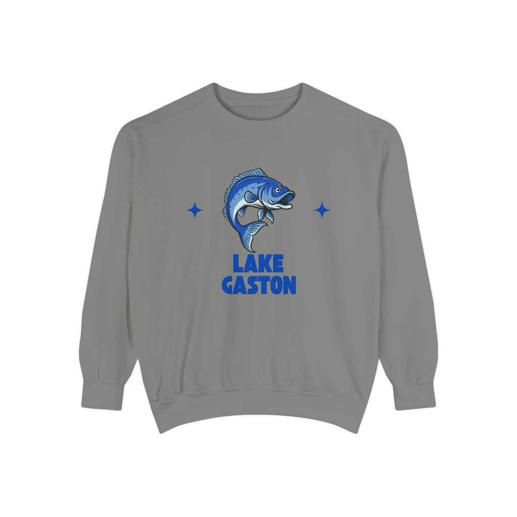 Lake Gaston Fish Design Unisex Sweatshirt | Cozy Fishing Apparel, Casual Wear, Gift for Anglers, Lake Day Outfit, Nature Lovers Sweatshirt