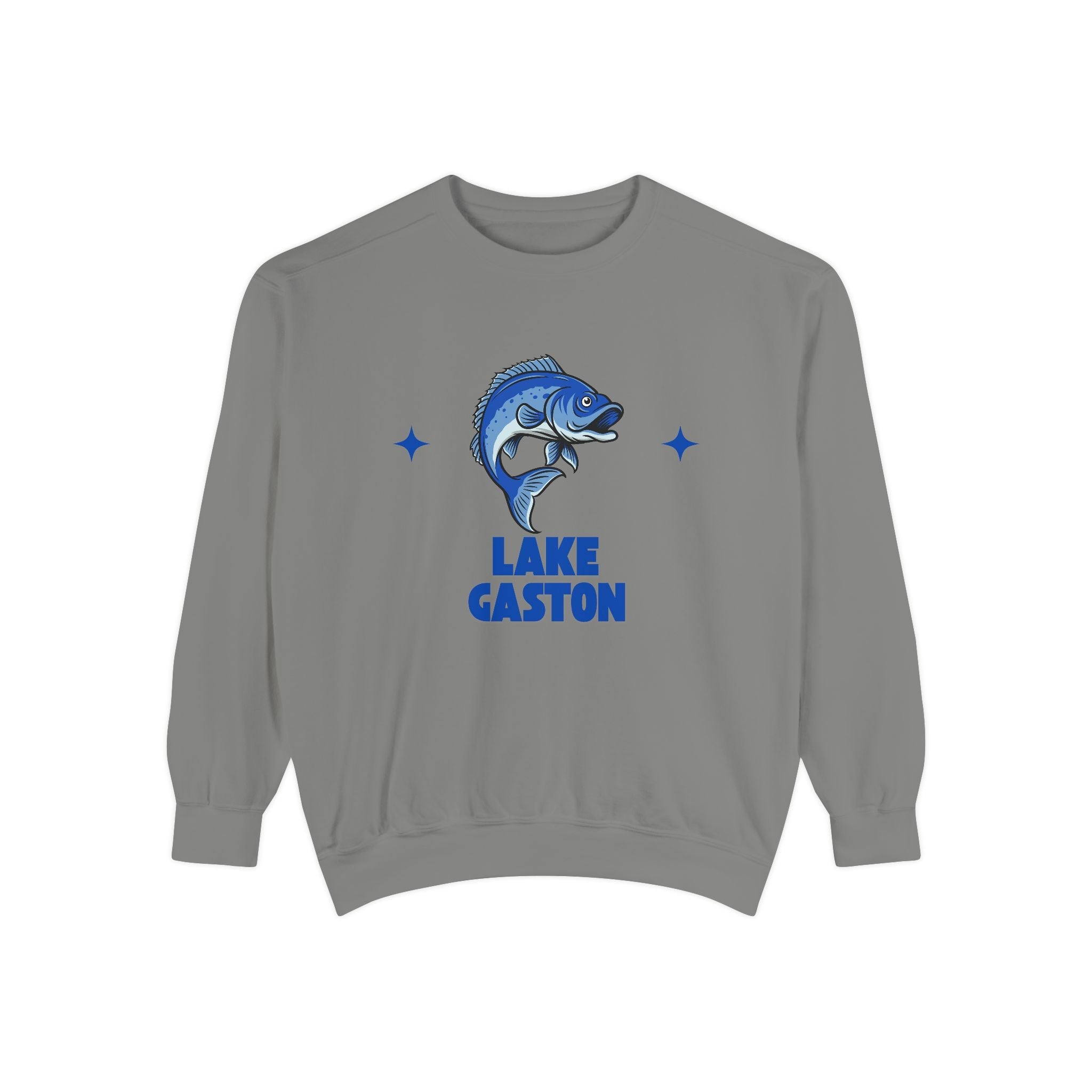 Lake Gaston Fish Design Unisex Sweatshirt | Cozy Fishing Apparel, Casual Wear, Gift for Anglers, Lake Day Outfit, Nature Lovers Sweatshirt