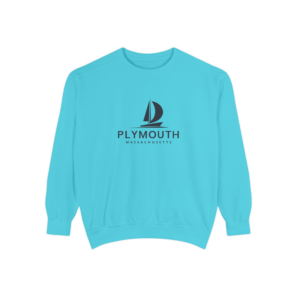Plymouth Vibes Unisex Sweatshirt | Garment-Dyed Comfort, Perfect for Casual Outings, Travel, Gifts, Autumn Days
