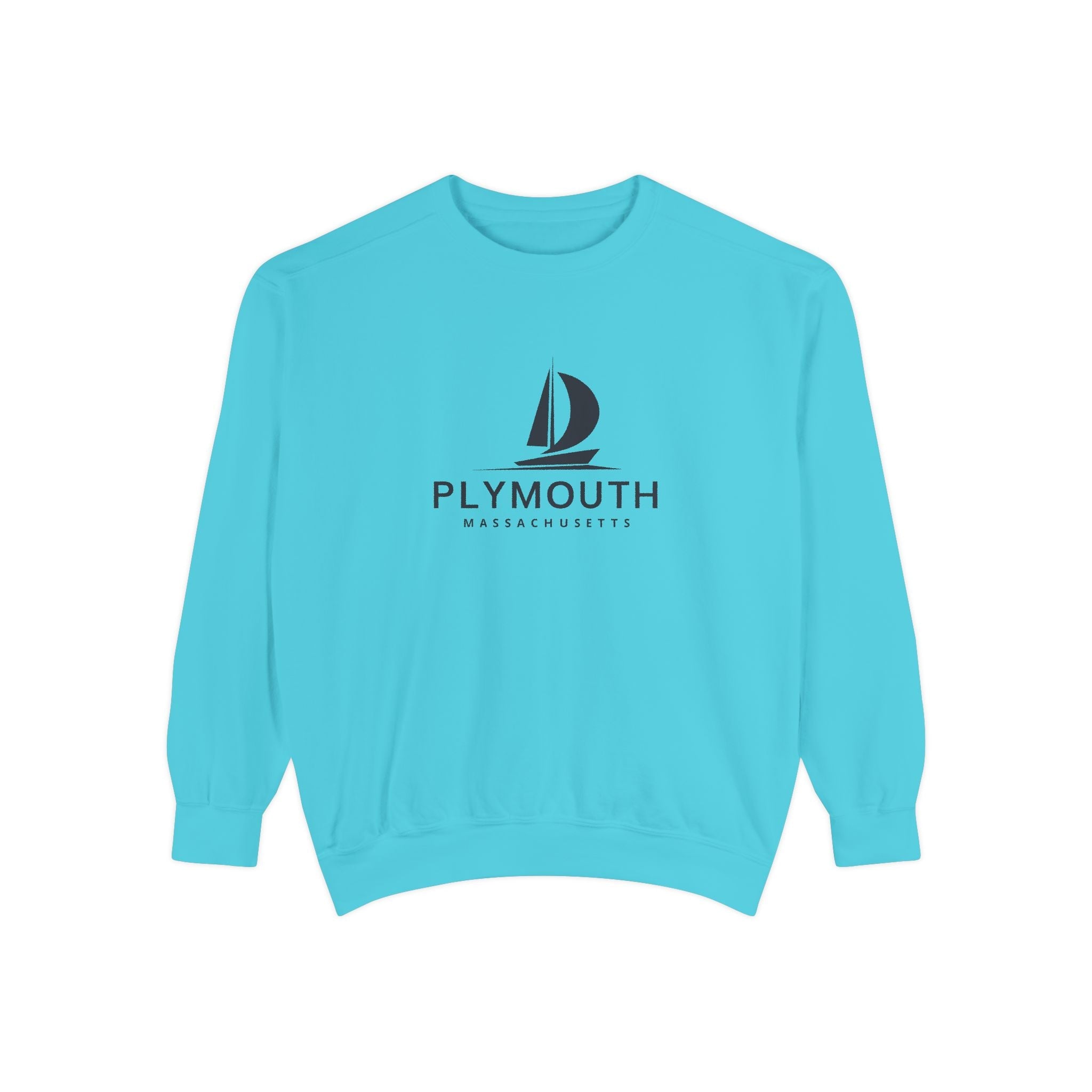 Plymouth Vibes Unisex Sweatshirt | Garment-Dyed Comfort, Perfect for Casual Outings, Travel, Gifts, Autumn Days
