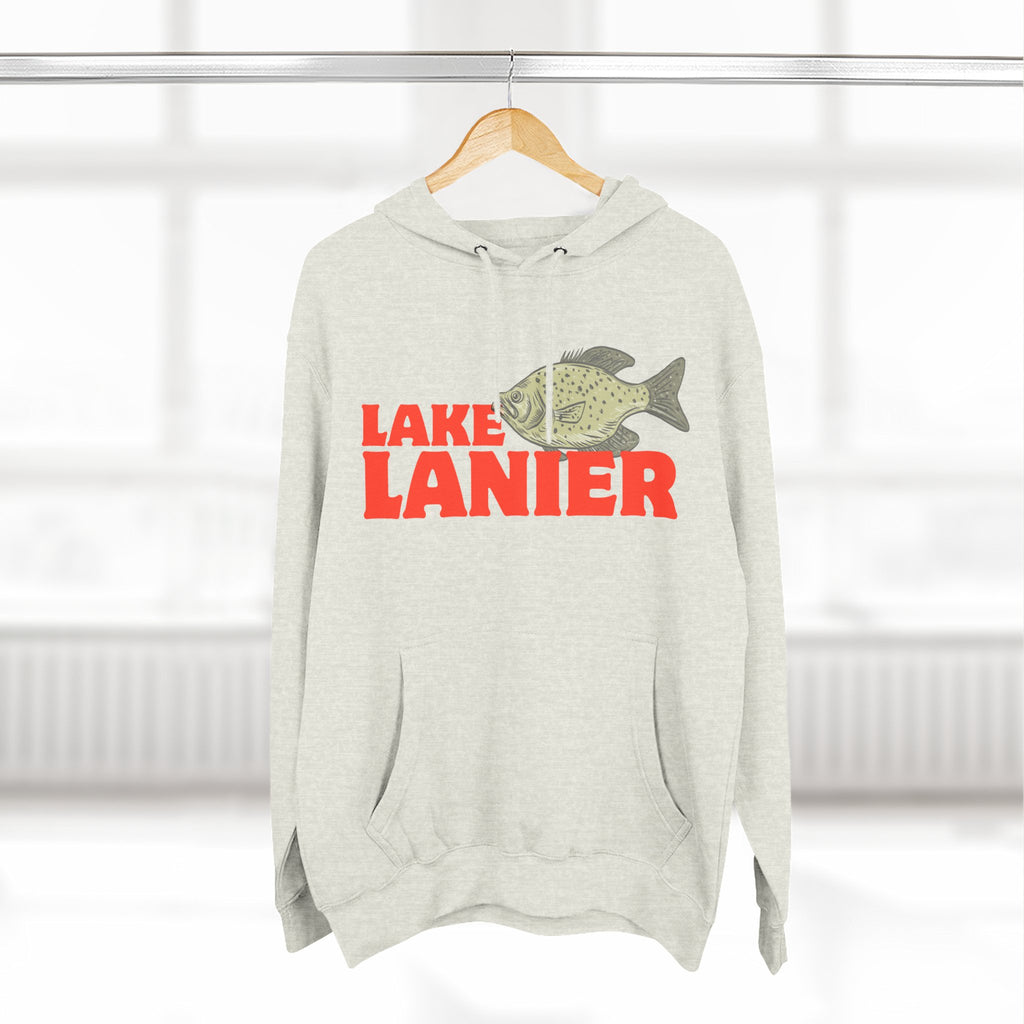 Lake Lanier Fleece Hoodie, Cozy Fishing Sweatshirt, Outdoor Adventure Wear, Unique Gift for Lake Lovers, Perfect for Fall and Winter