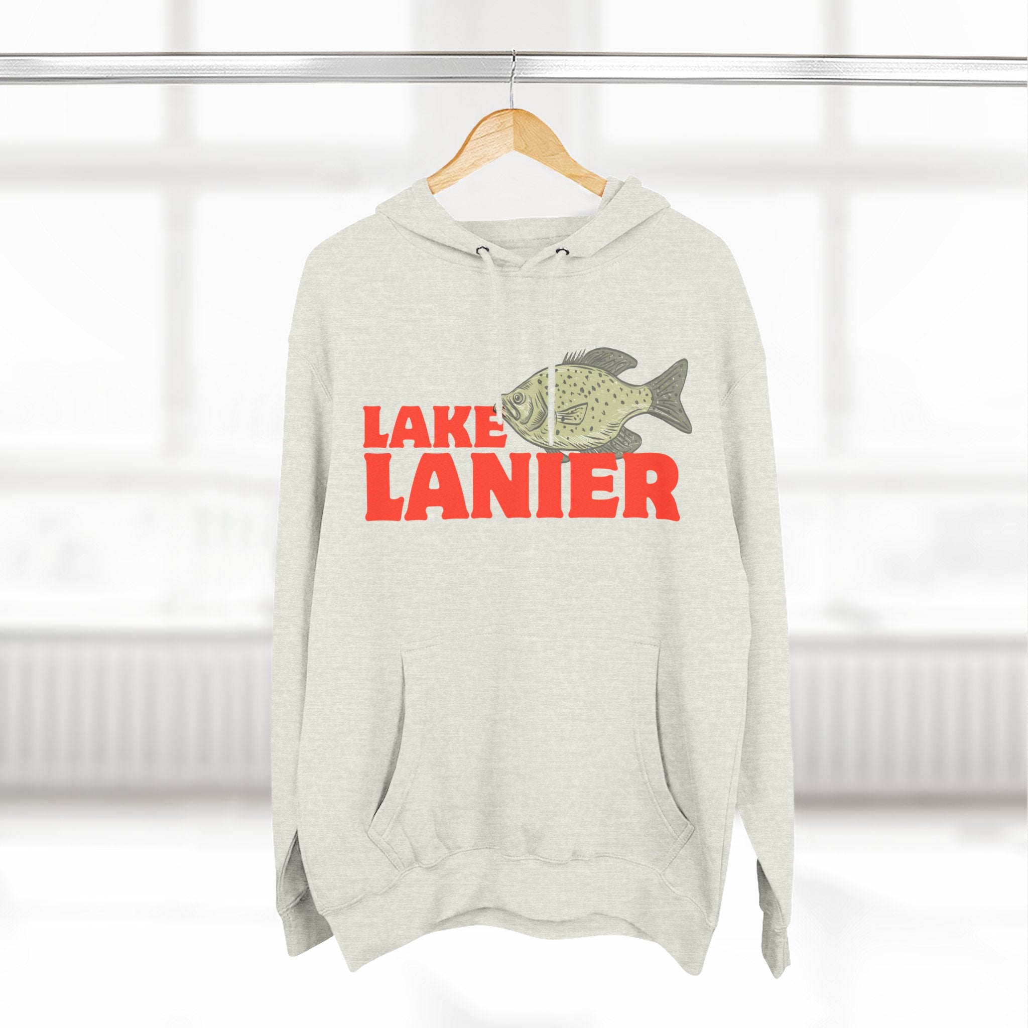 Lake Lanier Fleece Hoodie, Cozy Fishing Sweatshirt, Outdoor Adventure Wear, Unique Gift for Lake Lovers, Perfect for Fall and Winter