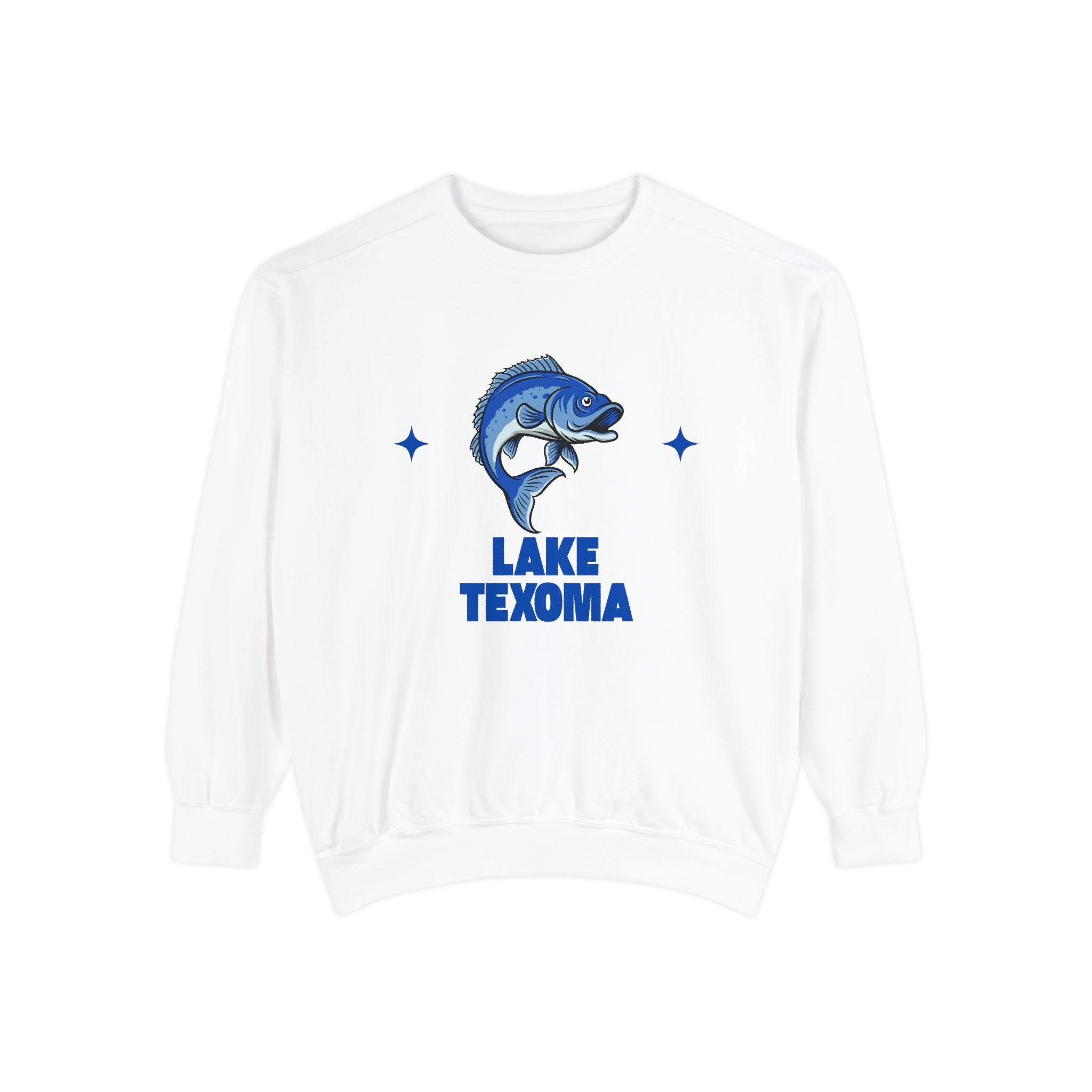 Lake Texoma Fish Design Unisex Sweatshirt | Cozy Fishing Apparel, Casual Wear, Gift for Anglers, Lake Day Outfit, Nature Lovers Sweatshirt