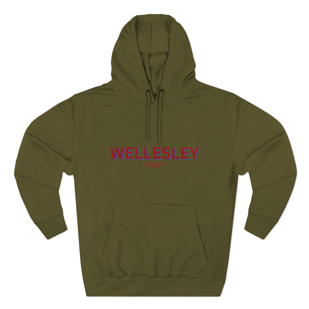 Wellesley Fleece Hoodie, Casual Sweatshirt, Cozy Layering Piece, Perfect Gift for All Occasions, Stylish Streetwear