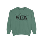 McLean Cozy Sweatshirt, Unisex Garment-Dyed Crew, Casual Wear, Gift for Friends, Fall Fashion, Lounge Style