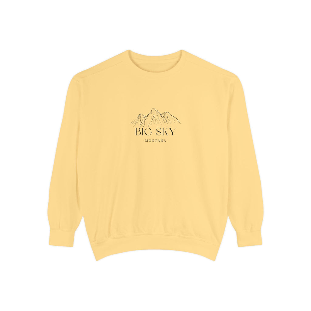 Big Sky Vibes Unisex Sweatshirt | Garment-Dyed Comfort, Perfect for Casual Outings, Travel, Gifts, Autumn Days