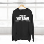 Proud Veteran Hoodie, Fleece Sweatshirt, Military Appreciation Gift, Casual Wear, Comfortable Outerwear