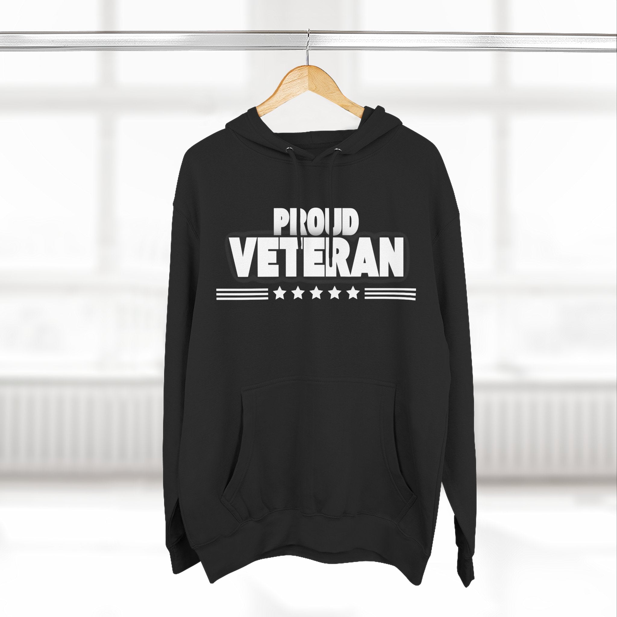 Proud Veteran Hoodie, Fleece Sweatshirt, Military Appreciation Gift, Casual Wear, Comfortable Outerwear