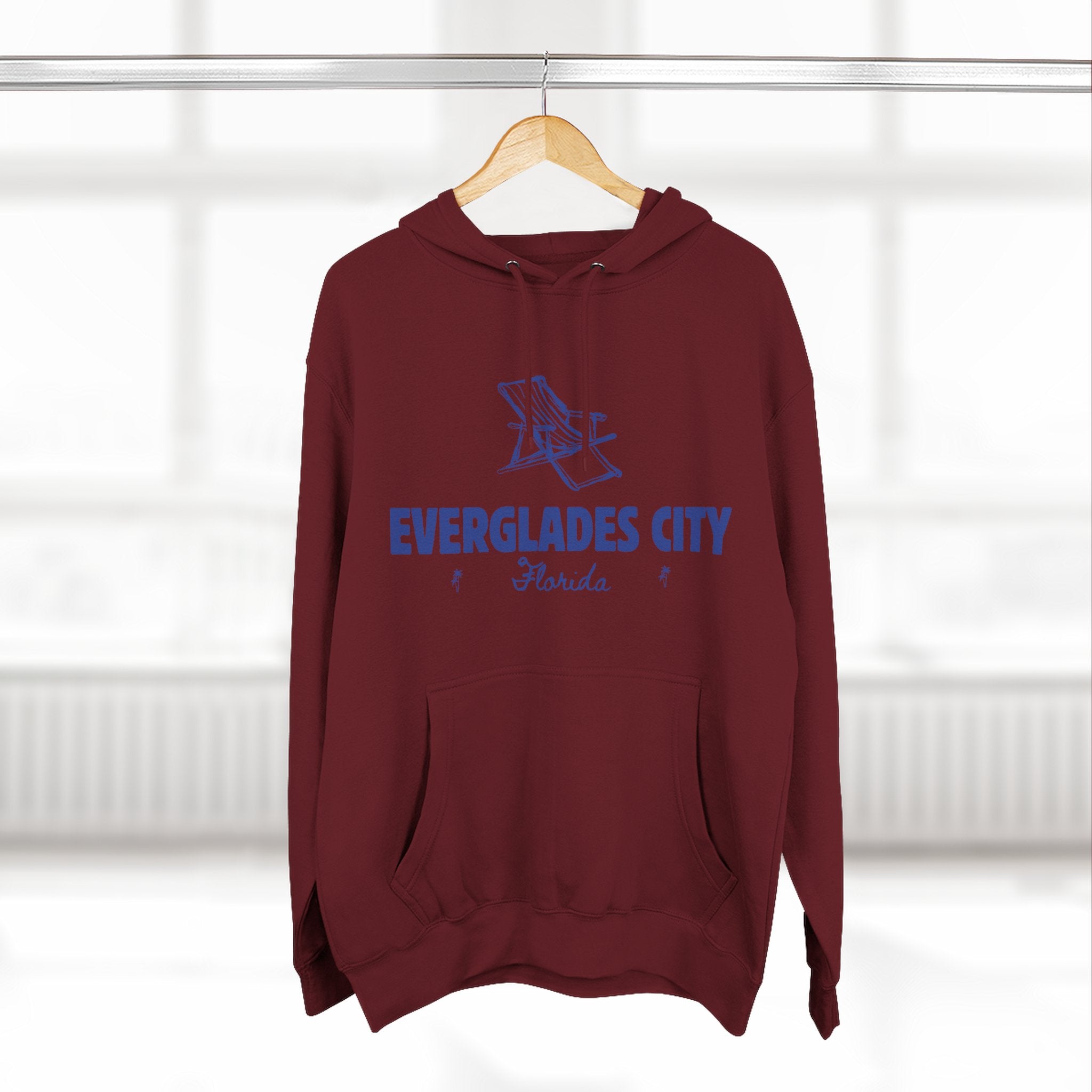 Everglades City Inspired Fleece Hoodie, Casual Wear, Relaxation, Gift for Autumn Lovers, Travel Essential