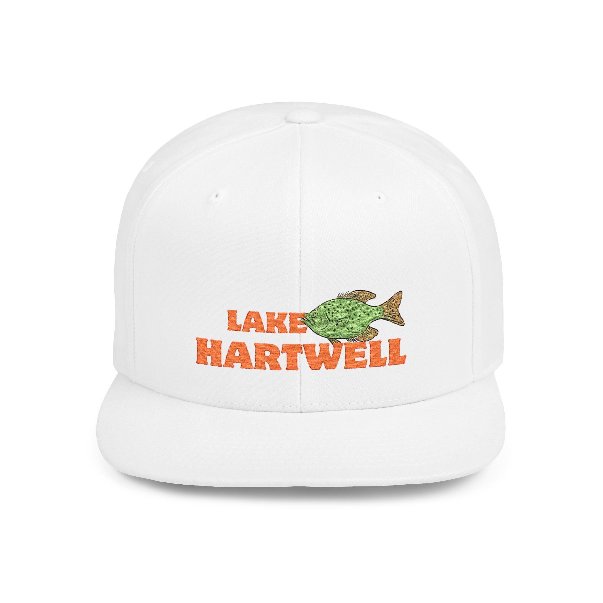 Lake Hartwell Fish Flat Bill Snapback Hat, Fishing Cap, Outdoor Gear, Lake House Gift, Summer Accessories, Stylish Headwear