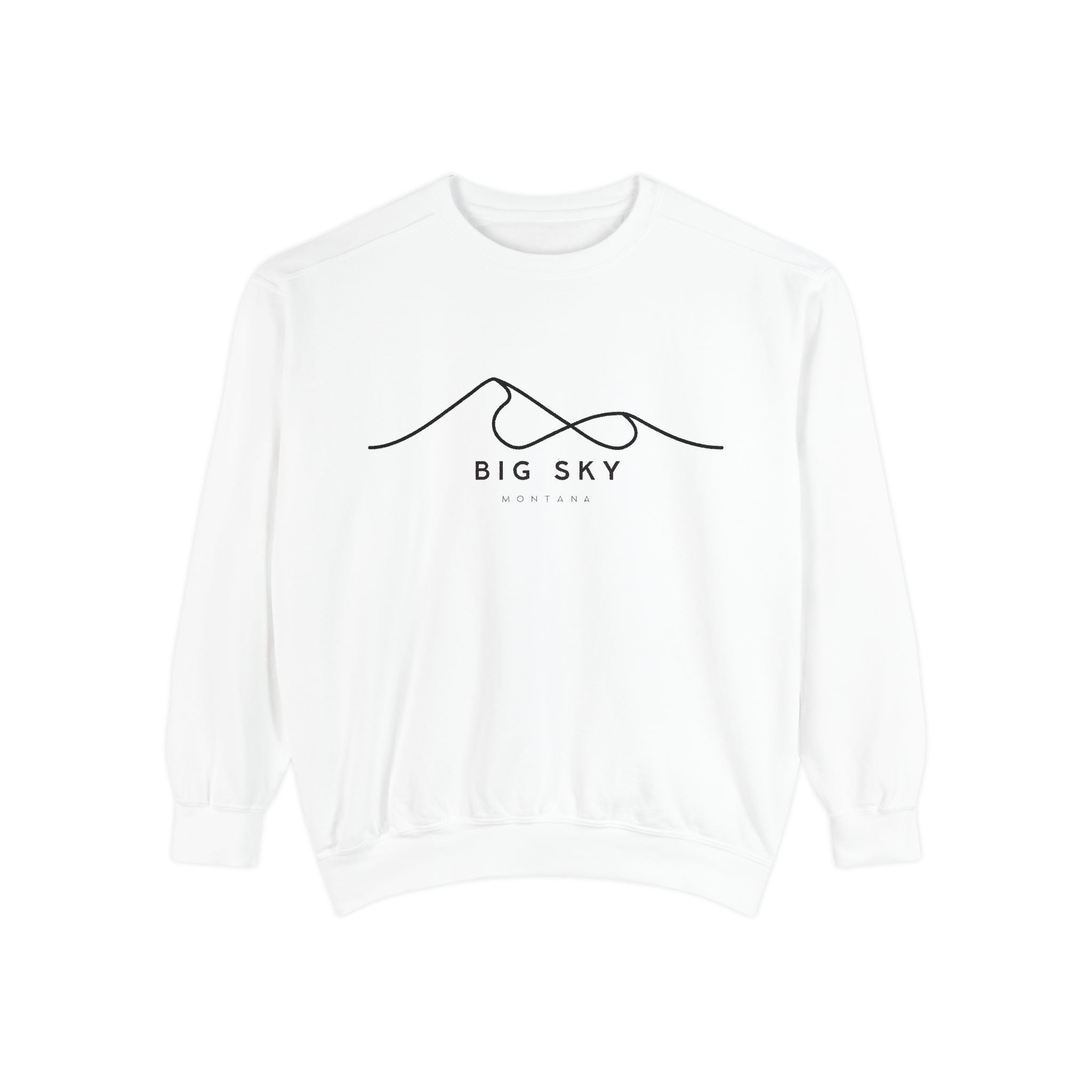 Big Sky Chill Vibes Sweatshirt - Unisex Garment-Dyed Style, Perfect for Lounging