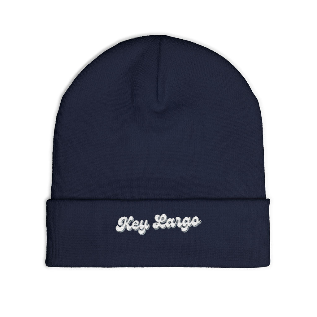 Key Largo Cozy Embroidered Knit Beanie | Winter Hat, Casual Fashion Accessory, Gift for Him/Her, Cozy Style, Outdoor Wear
