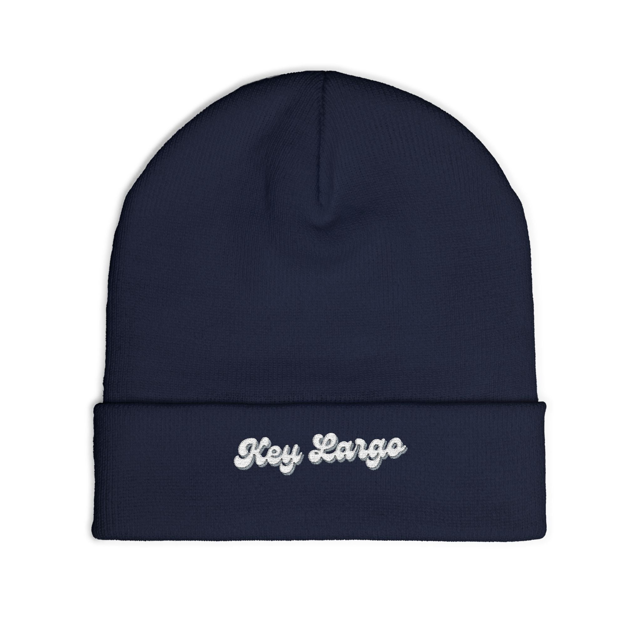 Key Largo Cozy Embroidered Knit Beanie | Winter Hat, Casual Fashion Accessory, Gift for Him/Her, Cozy Style, Outdoor Wear