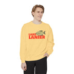 Lake Lanier Fish Sweatshirt | Unisex Garment-Dyed Apparel | Cozy Lake Life Gift, Relaxed Weekend Wear, Fishing Enthusiast Gear