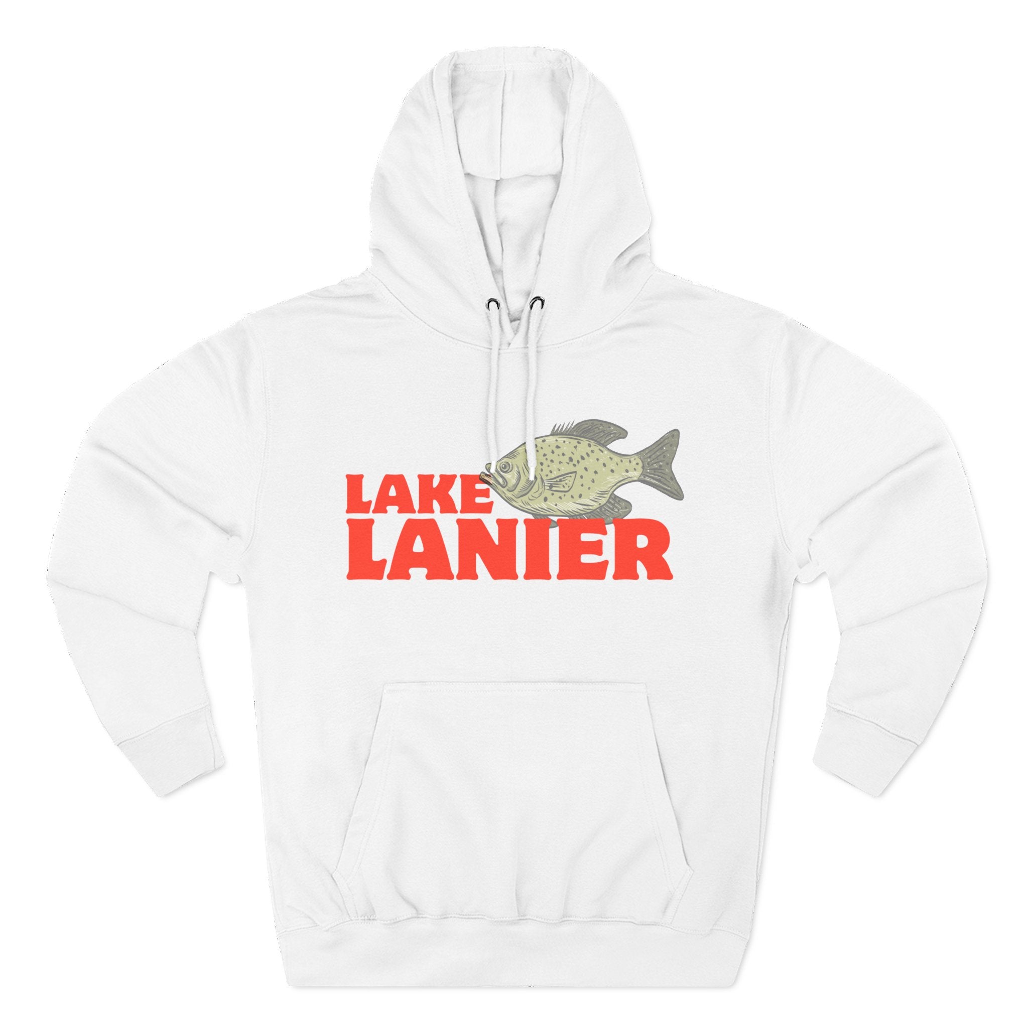 Lake Lanier Fleece Hoodie, Cozy Fishing Sweatshirt, Outdoor Adventure Wear, Unique Gift for Lake Lovers, Perfect for Fall and Winter