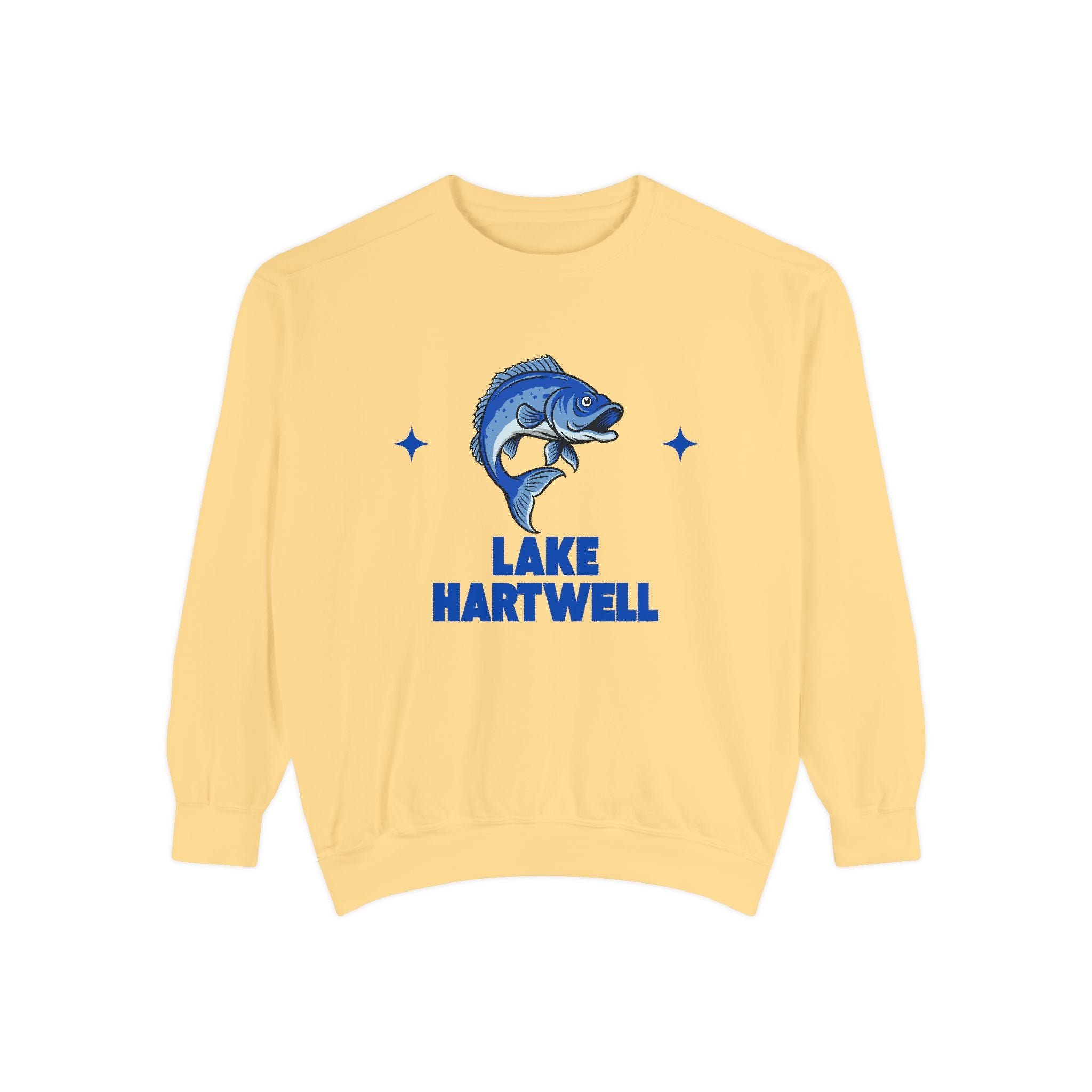 Lake Hartwell Fish Design Unisex Sweatshirt | Cozy Fishing Apparel, Casual Wear, Gift for Anglers, Lake Day Outfit, Nature Lovers Sweatshirt