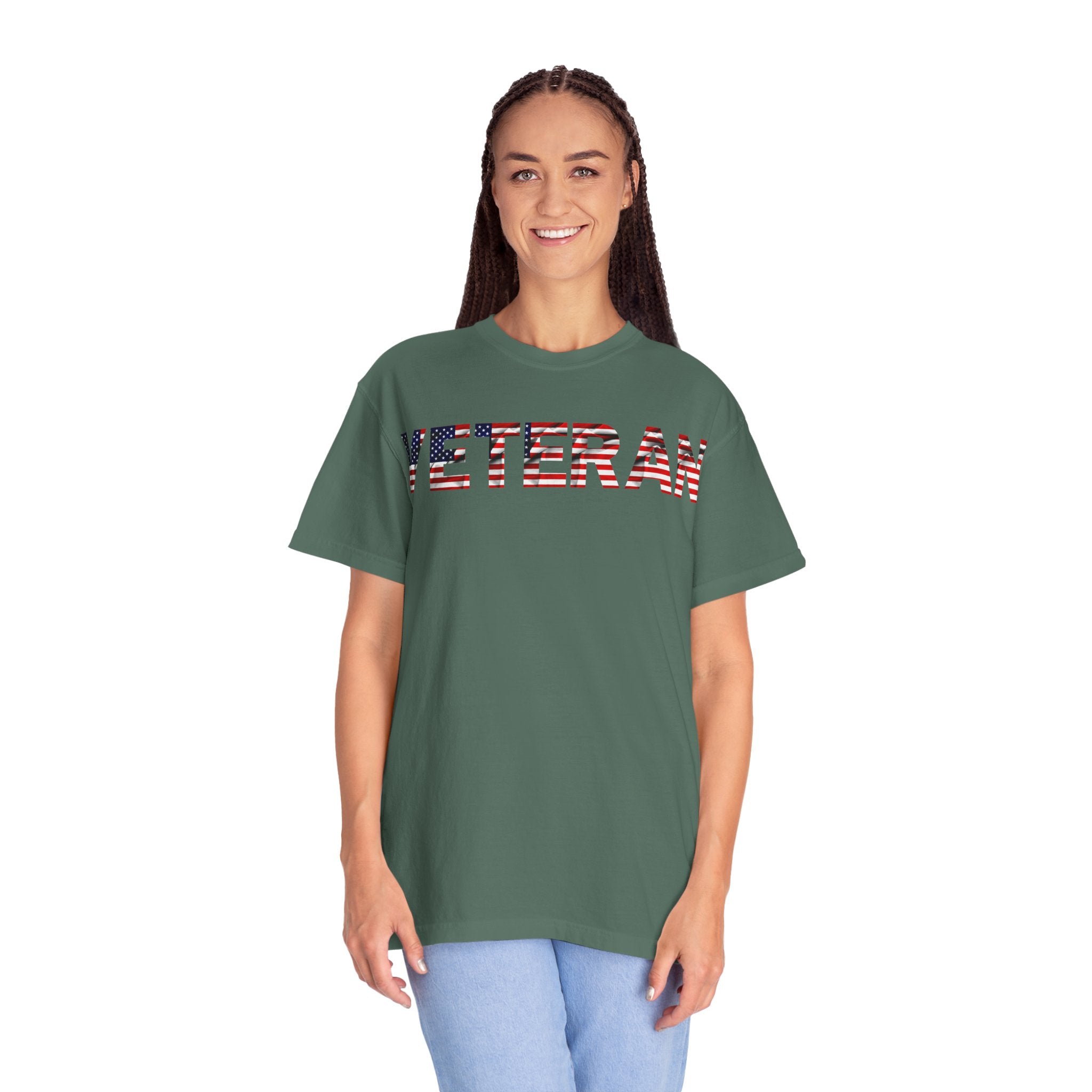 Veteran Pride Garment-Dyed T-Shirt for Unisex, Casual Wear, Memorial Day, Veteran's Day, Patriotic Apparel, Gift for Veterans