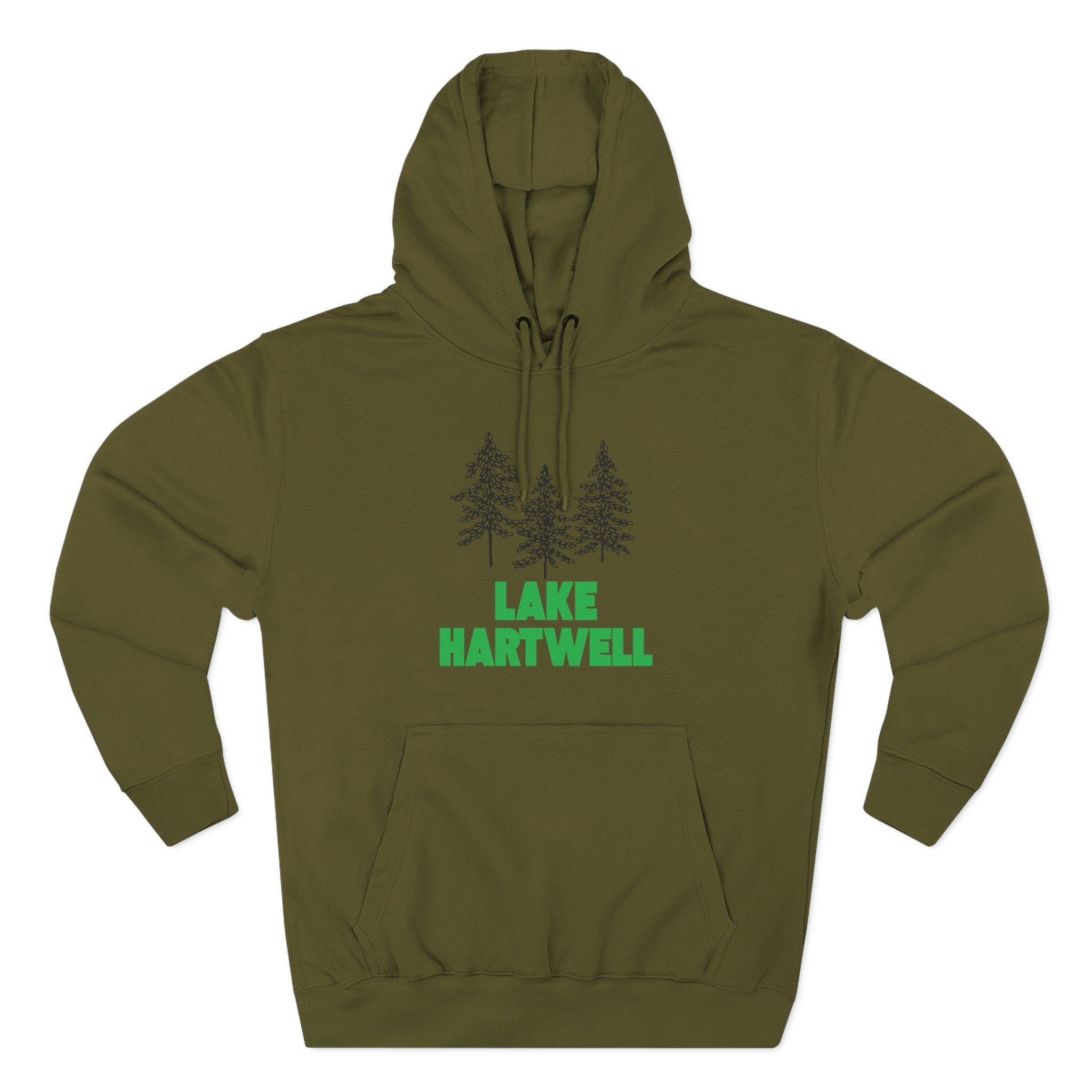 Lake Hartwell Fleece Hoodie, Cozy Sweatshirt, Outdoor Adventure Wear, Unique Gift for Lake Lovers, Perfect for Fall and Winter