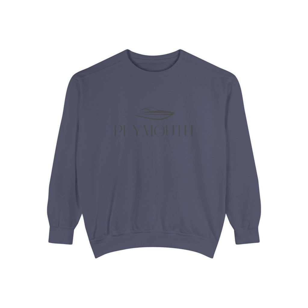 Plymouth Chill Vibes Sweatshirt - Unisex Garment-Dyed Style, Perfect for Lounging