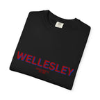 Wellesley Garment-Dyed Unisex T-Shirt, Casual Tee, Vintage Style Shirt, Everyday Wear, Birthday Gift, Unique Apparel