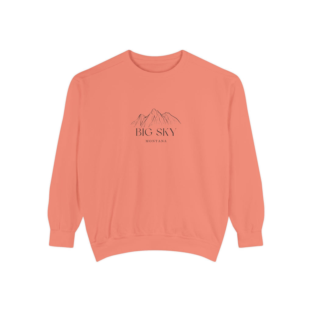 Big Sky Vibes Unisex Sweatshirt | Garment-Dyed Comfort, Perfect for Casual Outings, Travel, Gifts, Autumn Days