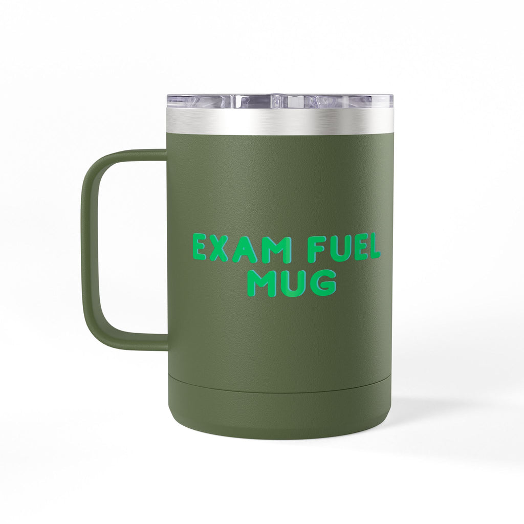 Exam Fuel Mug Tumbler | Perfect for Students, Study Sessions, Motivational Drinkware, Eco-Friendly Cup