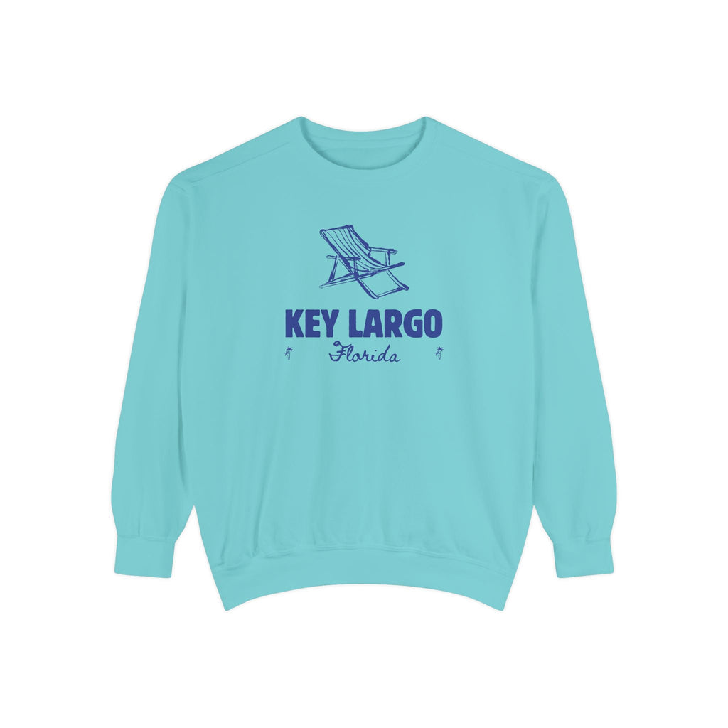 Key Largo Vibes Unisex Sweatshirt | Garment-Dyed Comfort, Perfect for Casual Outings, Travel, Gifts, Autumn Days