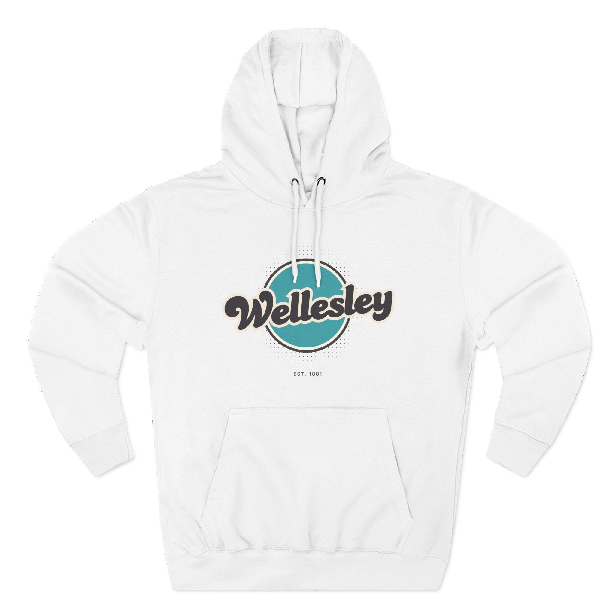 Wellesley Retro Vibe Hoodie for Casual Days, Streetwear, Unisex Gift, Cozy Layering Apparel