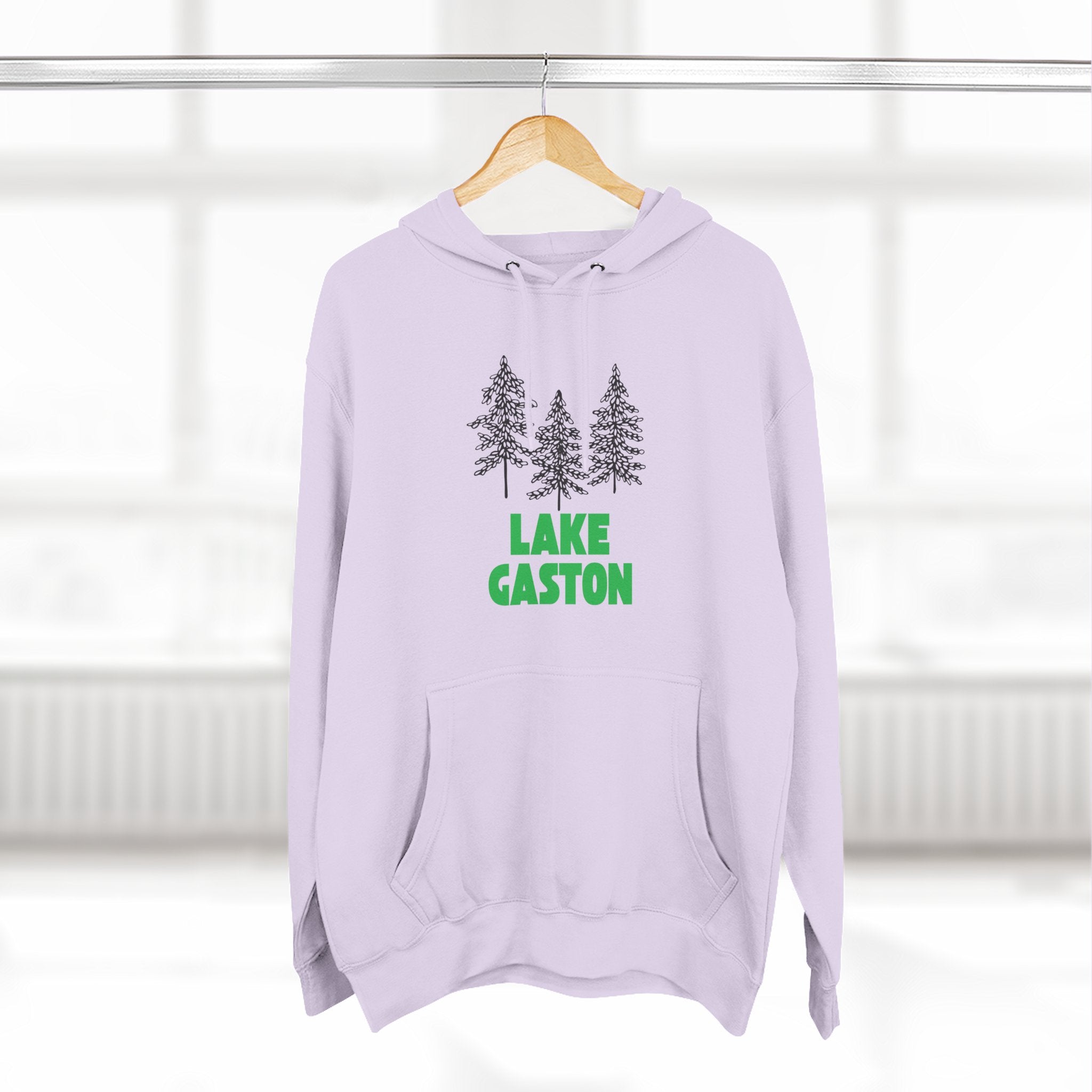Lake Gaston Fleece Hoodie, Cozy Sweatshirt, Outdoor Adventure Wear, Unique Gift for Lake Lovers, Perfect for Fall and Winter