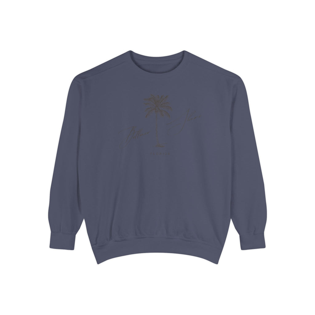 Belleair Shore Chill Vibes Sweatshirt - Unisex Garment-Dyed Style, Perfect for Lounging