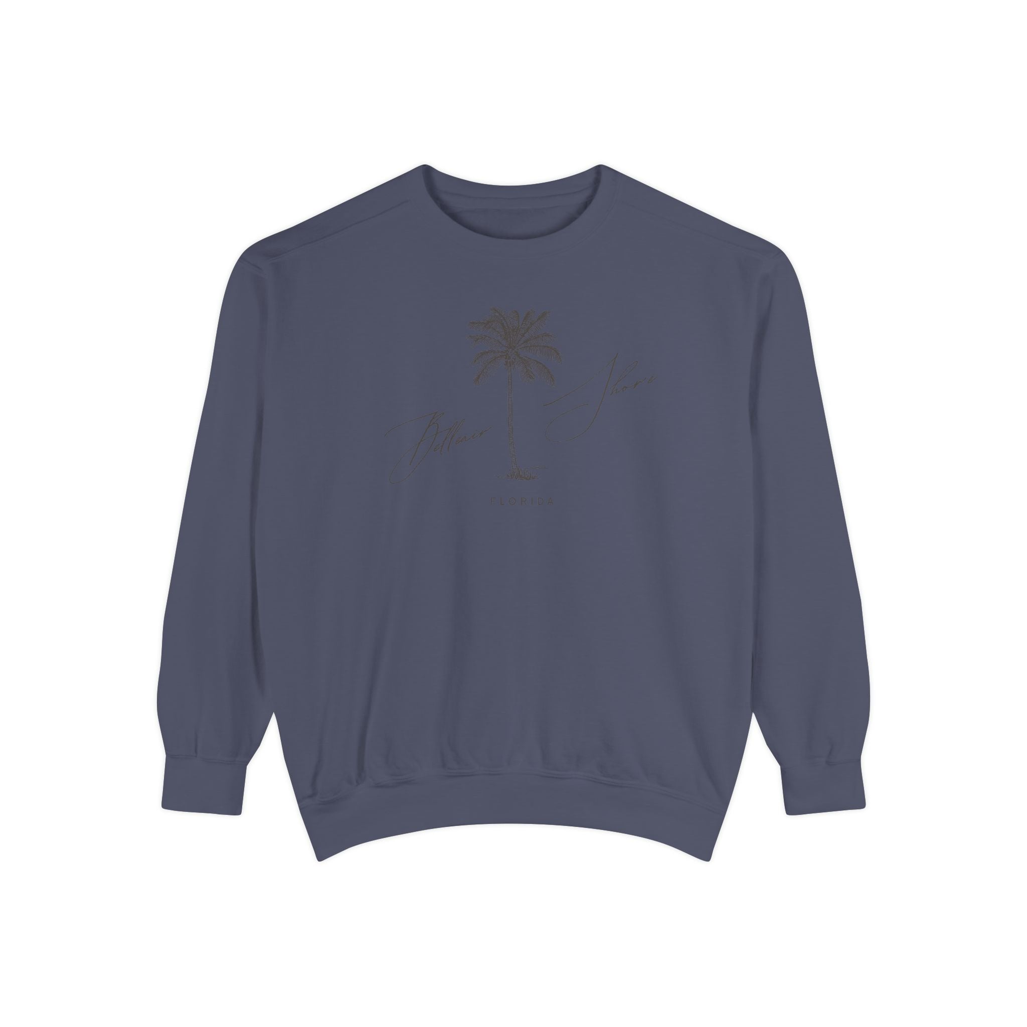 Belleair Shore Chill Vibes Sweatshirt - Unisex Garment-Dyed Style, Perfect for Lounging