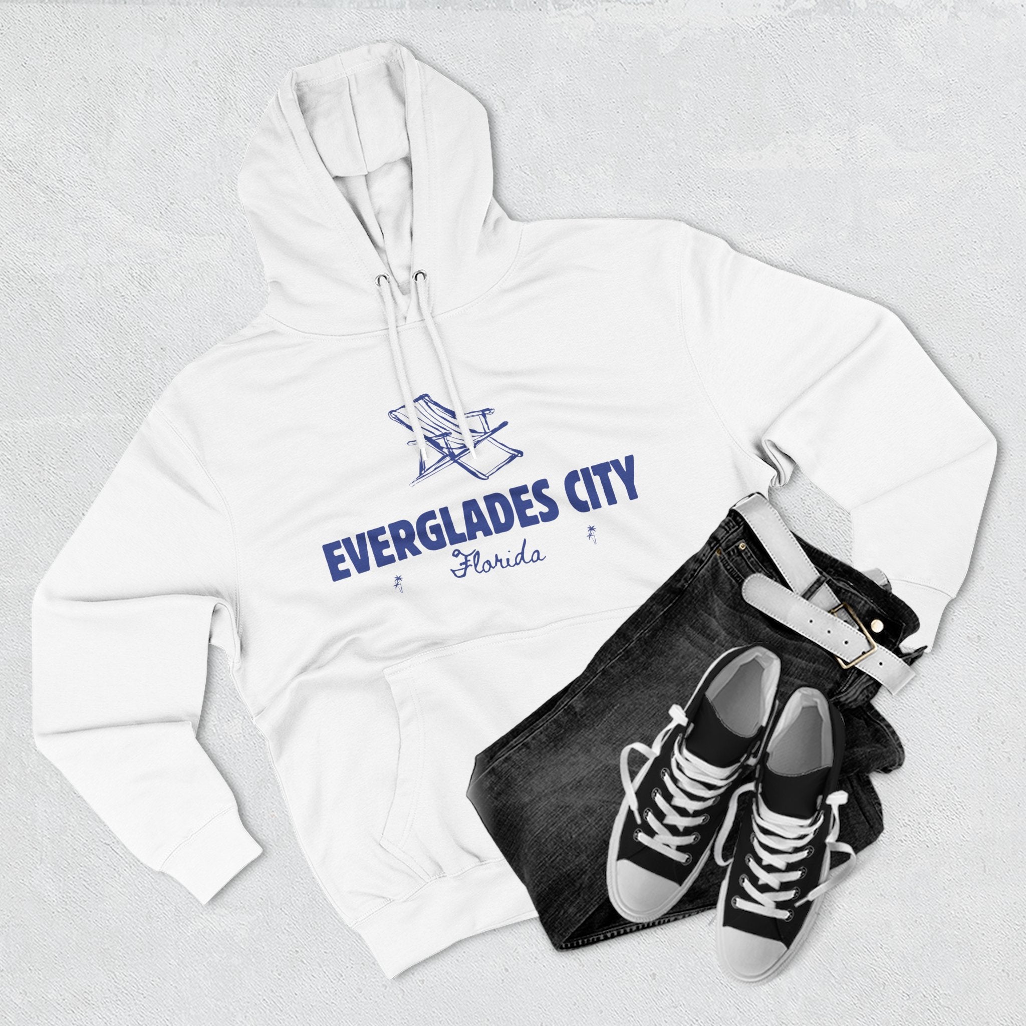 Everglades City Inspired Fleece Hoodie, Casual Wear, Relaxation, Gift for Autumn Lovers, Travel Essential
