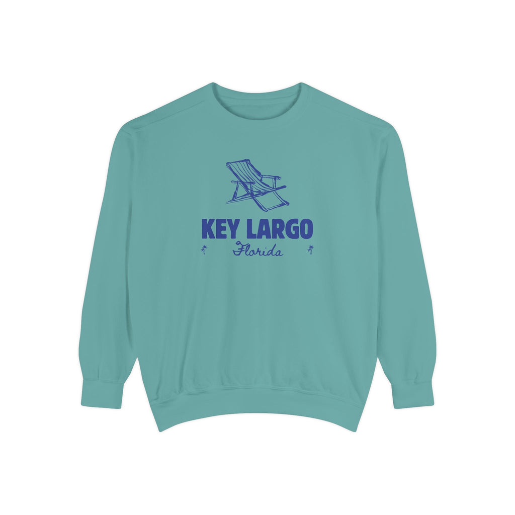 Key Largo Vibes Unisex Sweatshirt | Garment-Dyed Comfort, Perfect for Casual Outings, Travel, Gifts, Autumn Days